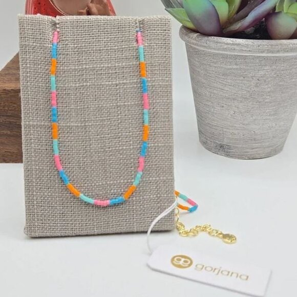 Gorjana Beaded Gigi Stripe Miami Necklace - Picture 2 of 6